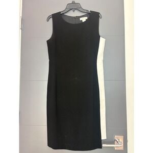 Zelda Womens Black white  Colorblock Sheath Dress Sleeveless Size 6 Knee Length